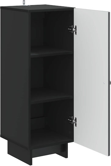Wohnzimmerschrank aus Spanplatte Schwarz 33x34,5x90 cm