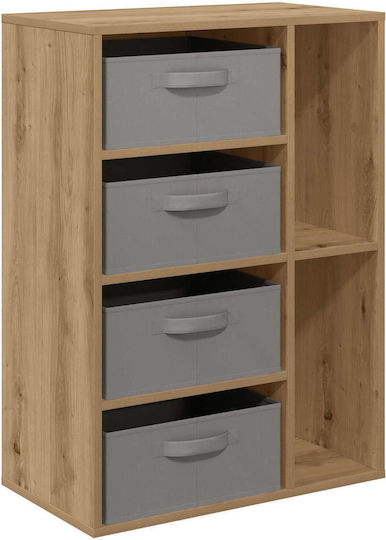 Wohnzimmerschrank aus Spanplatte Artisan-Eiche 60x33,5x84 cm