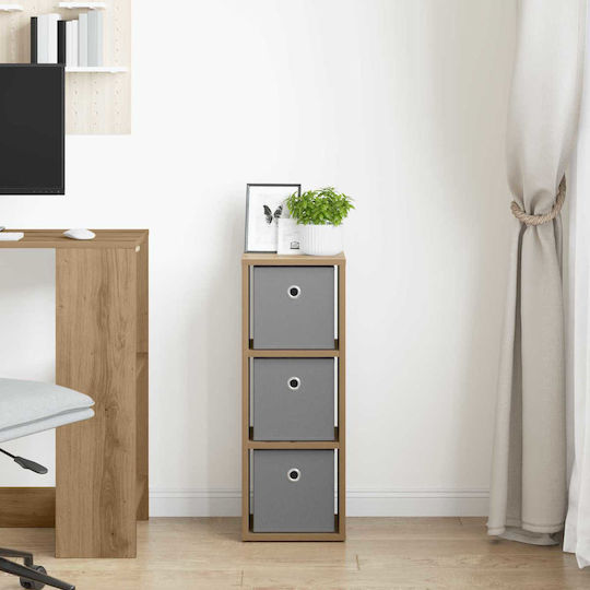 Wooden Storage Drawers with 3 Drawers M25.5xW22xH69.5cm