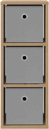 Wooden Storage Drawers with 3 Drawers M25.5xW22xH69.5cm