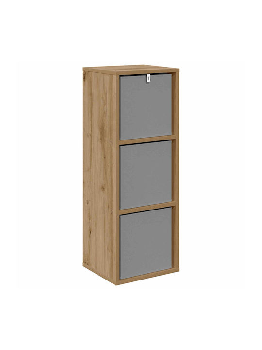 Storage Drawer Wooden with 3 Drawers M30.5xW27xH84.5cm