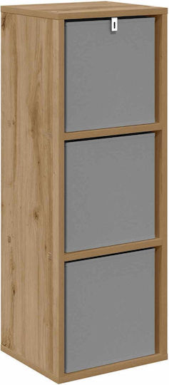 Storage Drawer Wooden with 3 Drawers M30.5xW27xH84.5cm