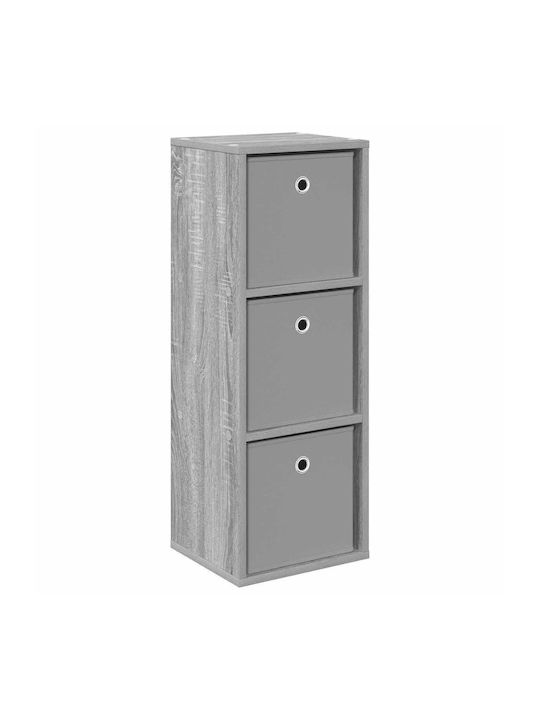 Wooden Storage Drawers with 3 Drawers M30.5xW27xH84.5cm