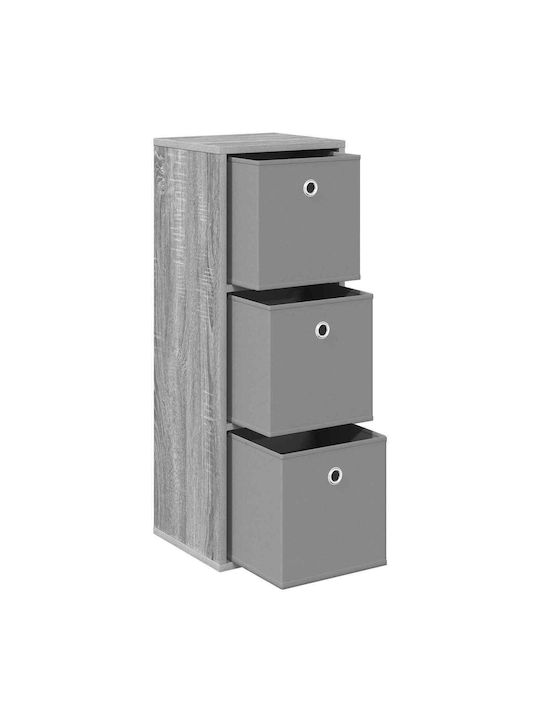 Wooden Storage Drawers with 3 Drawers M30.5xW27xH84.5cm