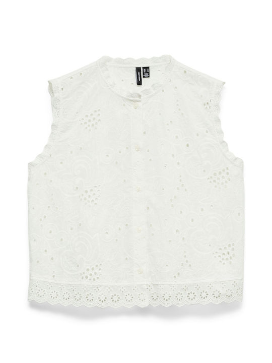 Women's Cotton Sleeveless Top White