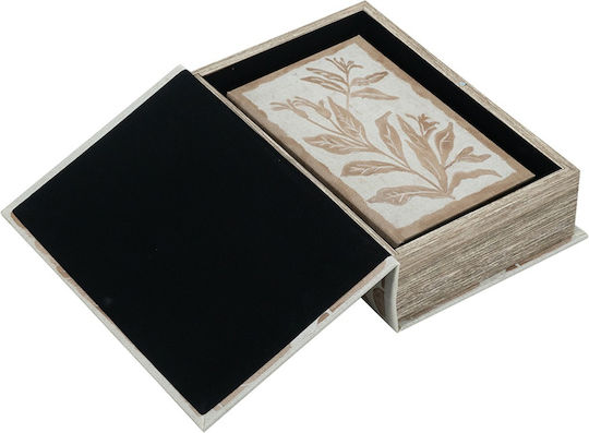 Artekko Set Cutii Decorative Din Lemn În Formă De Carte 2 Bucăți