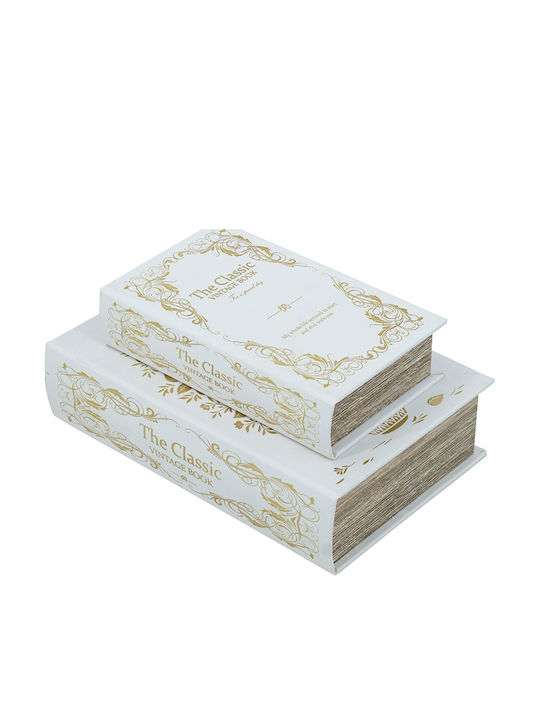 Artekko Set of Wooden Decorative Boxes in Book Shape 2 Pieces