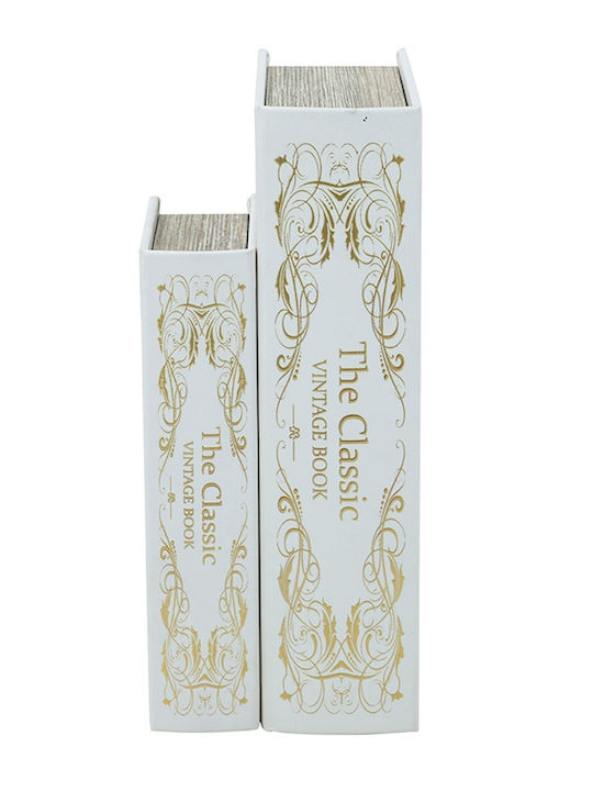 Artekko Set of Wooden Decorative Boxes in Book Shape 2 Pieces