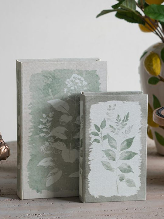 Artekko Set of Wooden Decorative Boxes in Book Shape 2 Pieces