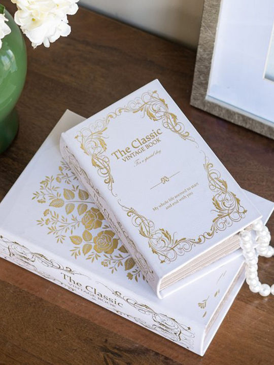 Artekko Set of Wooden Decorative Boxes in Book Shape 2 Pieces