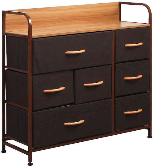 Metal Chest of Drawers 80x29x78.5cm Metal Chest of Drawers 80x29x78.5cm