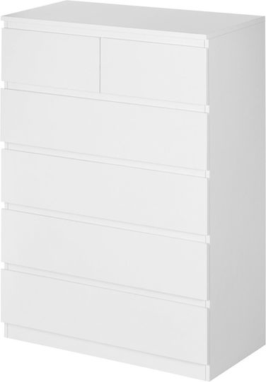 Συρταριέρα Κρεβατοκάμαρας mit 6 Schubladen White 80x39x115cm