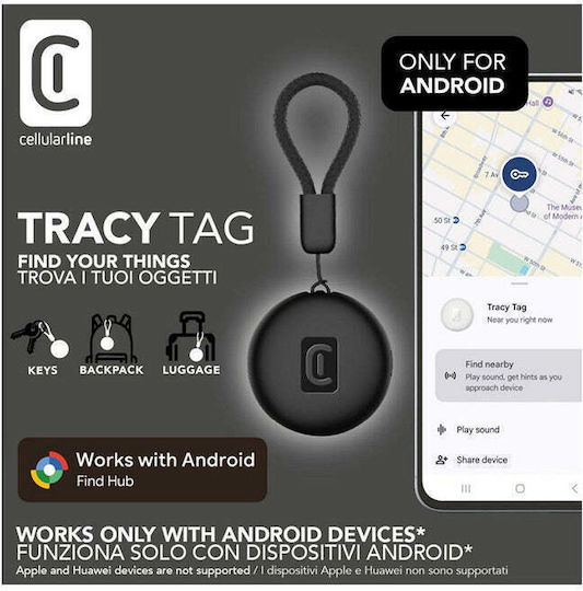 Cellular Line Tracy Tag Google Find Hub Μαύρο