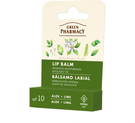 Green Pharmacy Balsam De Buze Aloe Și Lime 3.6gr
