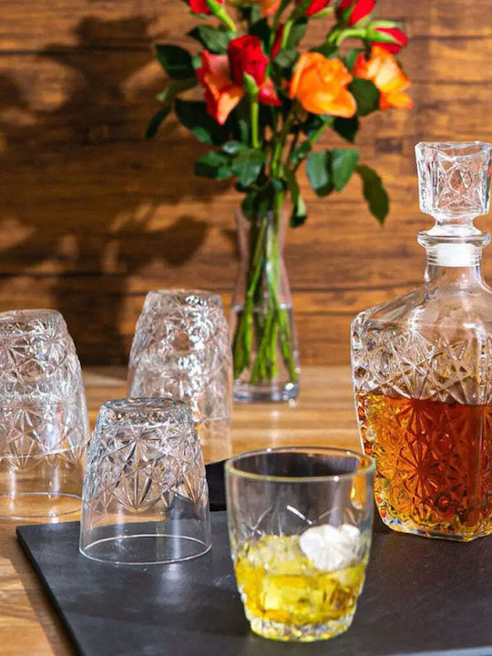 Bormioli Rocco Whiskey Serving Decanter with Stopper and Glasses 780ml