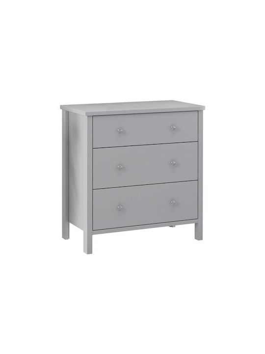 Συρταριέρα Κρεβατοκάμαρας aus Holz & Metall Denton 1425 Grey 80x41x84cm