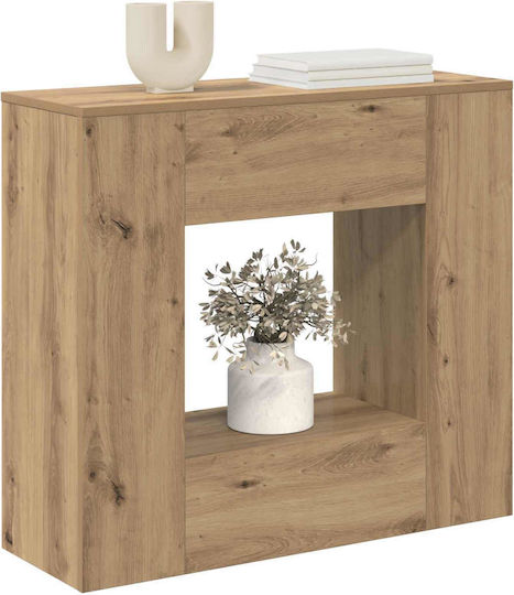 vidaXL Konsolentisch Aus Eiche Holz M82xB29xH74cm