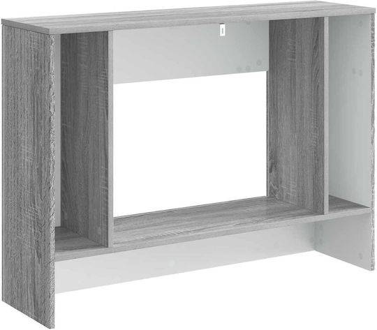 Wooden Console Striped Gray Sonoma M101xW29xH74cm
