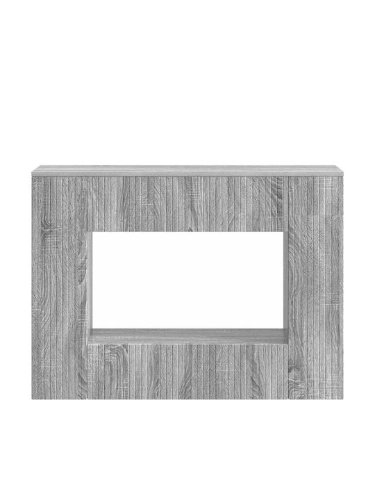 Wooden Console Striped Gray Sonoma M101xW29xH74cm