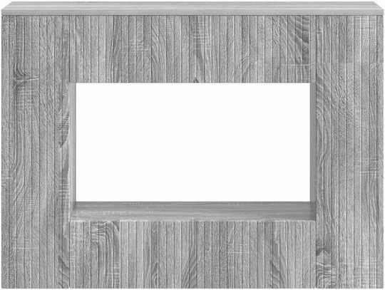 Wooden Console Striped Gray Sonoma M101xW29xH74cm