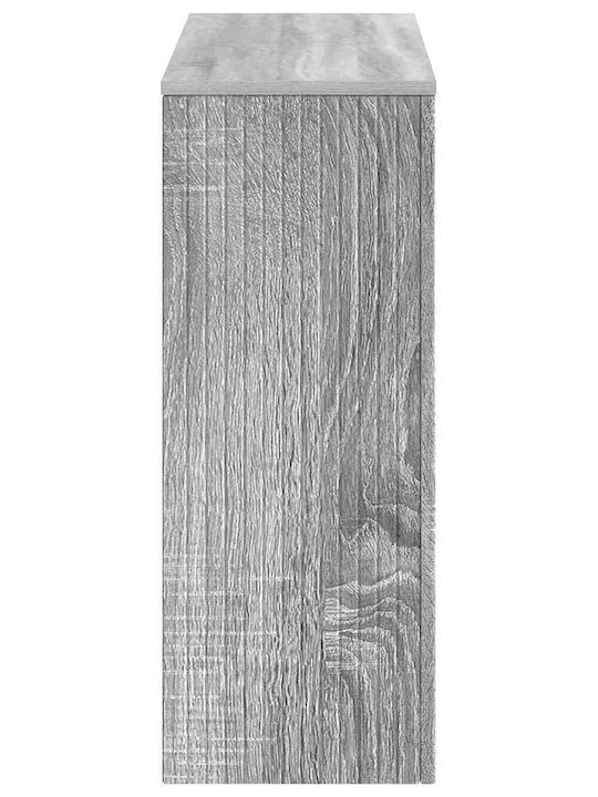 Wooden Console Striped Gray Sonoma M101xW29xH74cm