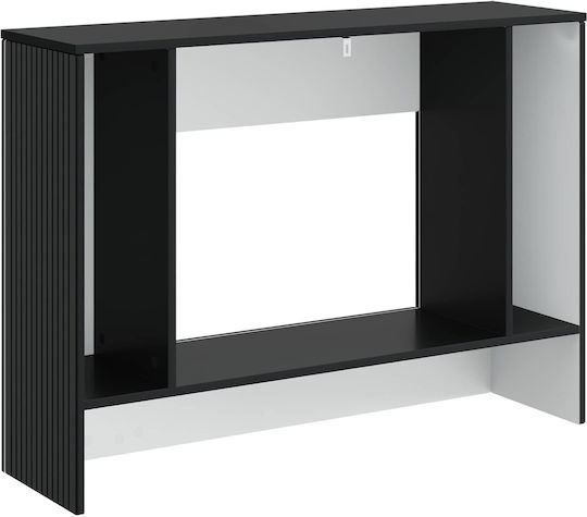 Wooden Striped Black Console M101xW29xH74cm