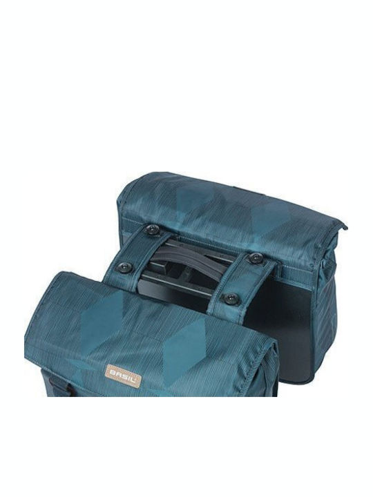 Basil Doppeltes Fahrradkorb Tasche Blau