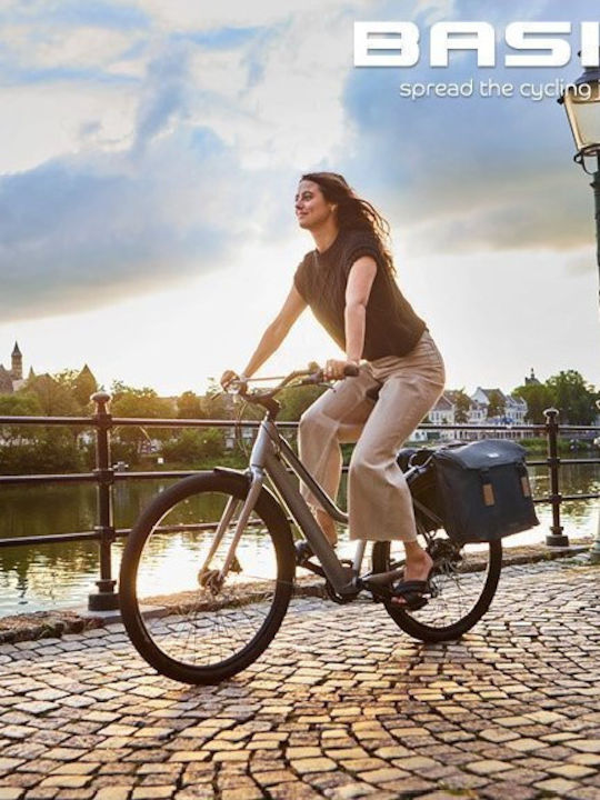 Basil Doppeltes Fahrradkorb Tasche Blau