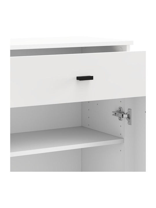 Sideboard 2k1f2v Wooden with Drawers White 77x35x78cm