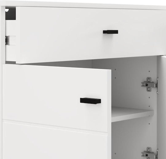 Sideboard 154 Wooden with Drawers White 154x35x78cm