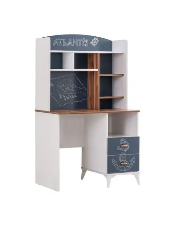 Stewehome Birou Pentru Copii Cu Rafturi și Dulapuri Atlantis – 95×60×161cm
