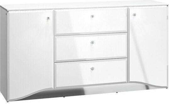 Συρταριέρα Креватокамарас Дървена Romlevo 101 Glossy White, White 160x40x84бр
