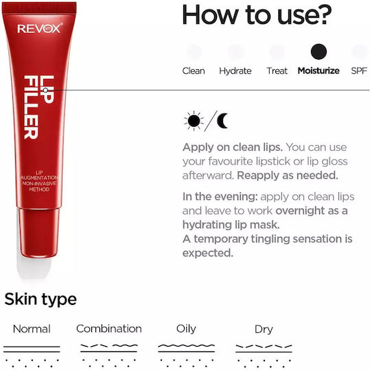 Revox Hyaluronic Acid Lip Filler Lippen Creme Hyaluronic Acid 12ml