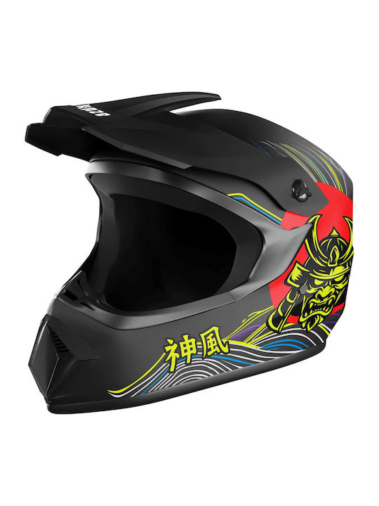 Kamikaze Vollgesicht Fahrradhelm Berg Schwarz
