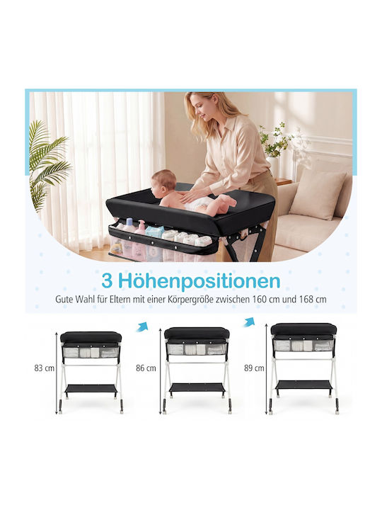 Baby Wickelkommode Möbel Schwarz 81x66.5x95cm