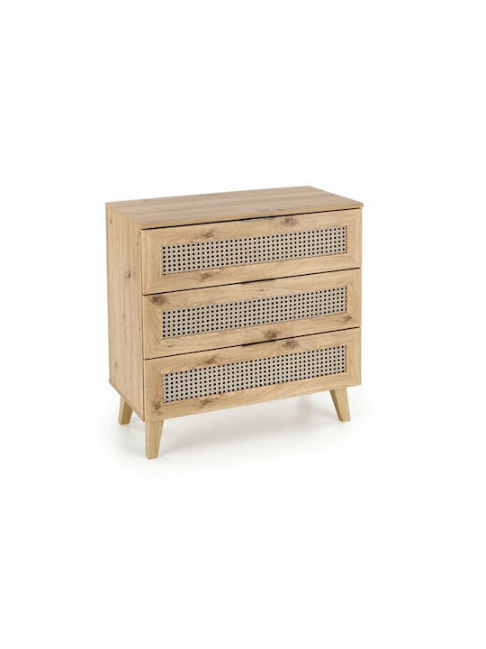 Συρταριέρα Κρεβατοκάμαρας Bencamu 106 Artisan Oak 80x40x85cm