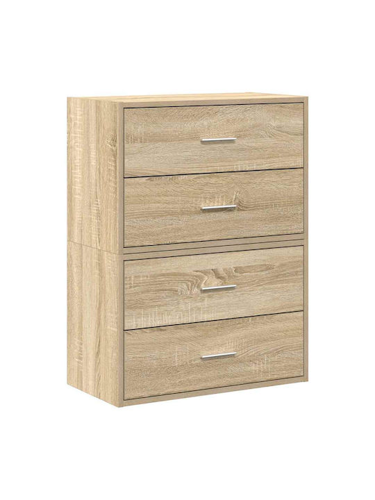 Συρταριέρα Креватокамарас Дървена с 4 чекмеджета Sonoma Oak 60x31x60бр