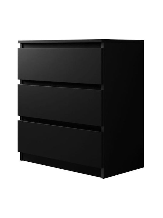 Juniper 3s Wooden Chest of Drawers with 3 Drawers Mauro 70x40x77cm