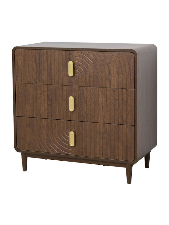 Polihome Kommode Schlafzimmer Holz Consort mit 3 Schubladen 80x40x78cm