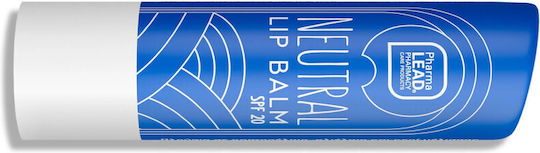 Pharmalead Neutral Lip Balm Spf20 Ενυδατικό Βάλσαμο Χειλιών Με Άρωμα Καρύδα 1 Τεμάχιο