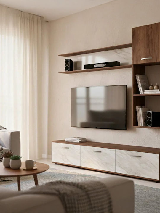 Living Room TV Unit Brown L175xW40xH180cm