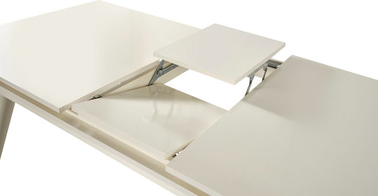Stewehome Set Trapezarie Masa Extensibila Alba si Argintie 160x80x90cm