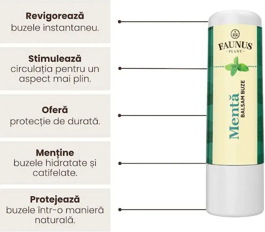 100% Natural Mint Lip Balm 5ml Faunus Plant