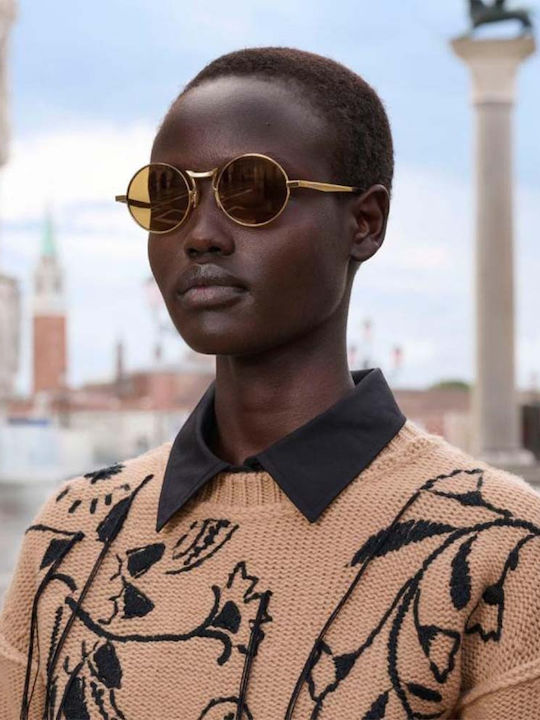 Max Mara Safiye Unisex Γυαλιά Ηλίου με Χρυσό Μεταλλικό Σκελετό και Καφέ Φακό MM 0127 30L