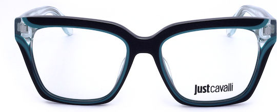 Just Cavalli Femei Plastic Rame Ochelari Fluture Negru JC002V 07M4