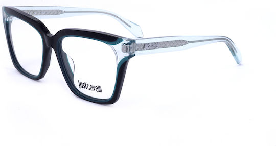 Just Cavalli Femei Plastic Rame Ochelari Fluture Negru JC002V 07M4