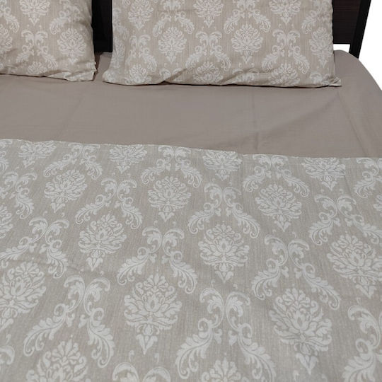 Royal Σετ Μονό 3τμχ 160x270εκ. Damask Beige