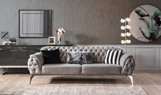 SteweHome Wohnzimmermöbel-Set Swis Doppelsofa & Sessel – Leinenstoff & Verstellbare Rückenlehne 225x90x80cm