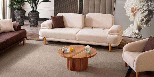 Stewehome Салонен Комплект 3+3+1 Дървени Крака и Текстилна Обшивка 240x90x90см