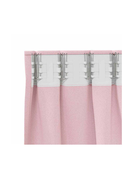 vidaXL Set Blackout Window Curtains with Tab Tops Soft Pink 140x140 cm